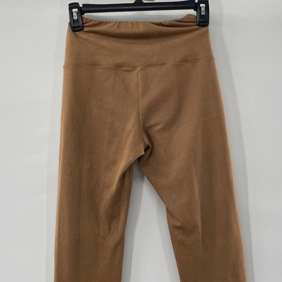 Wilfred Free Daria Tan Vegan Faux-suede Legging Pants Extra Small XS Super Soft - Picture 10 of 10